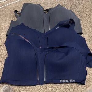 Lot of 3 Victoria's Secret Navy and Gray Sports Bras - 34DD